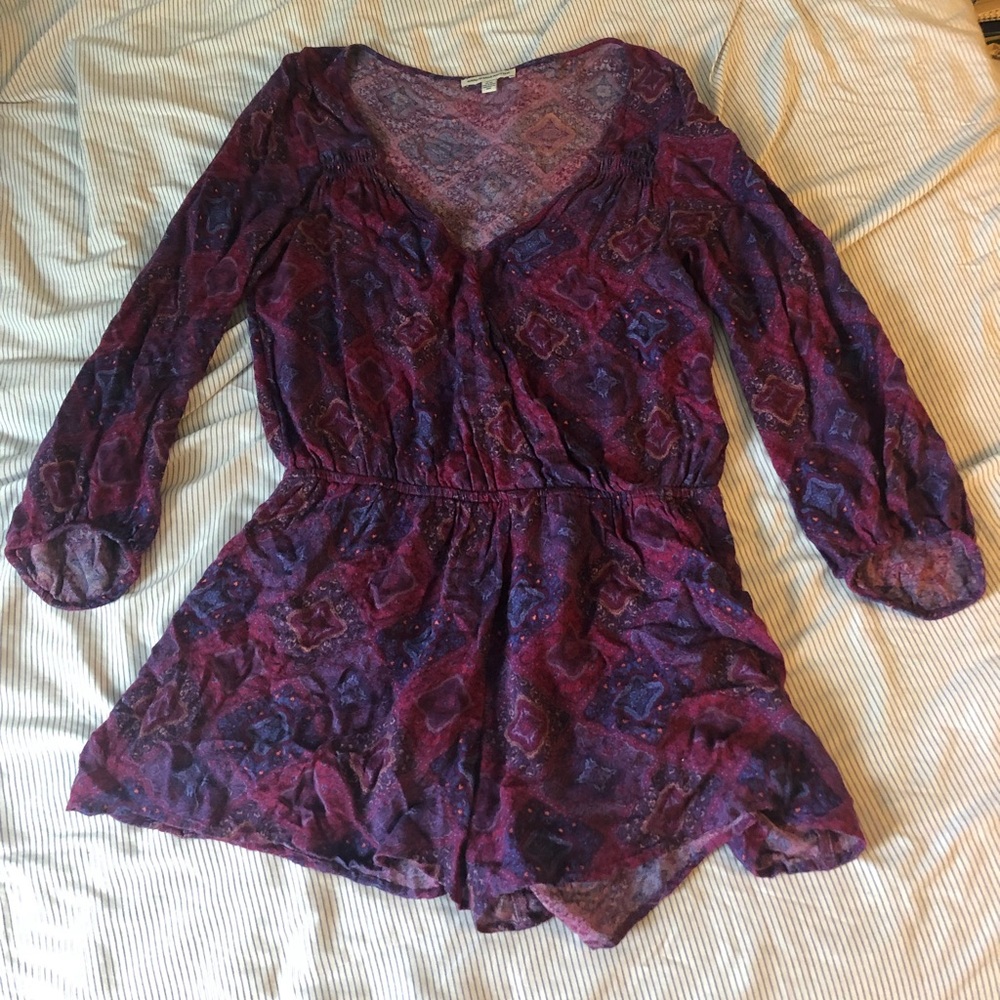 American Eagle patterned romper